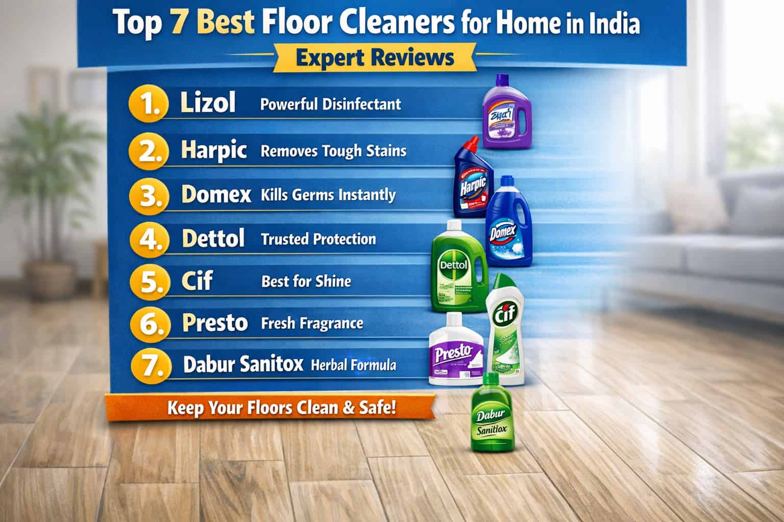 Top 7 Best Floor Cleaners for Home in India 2026 Expert Reviews