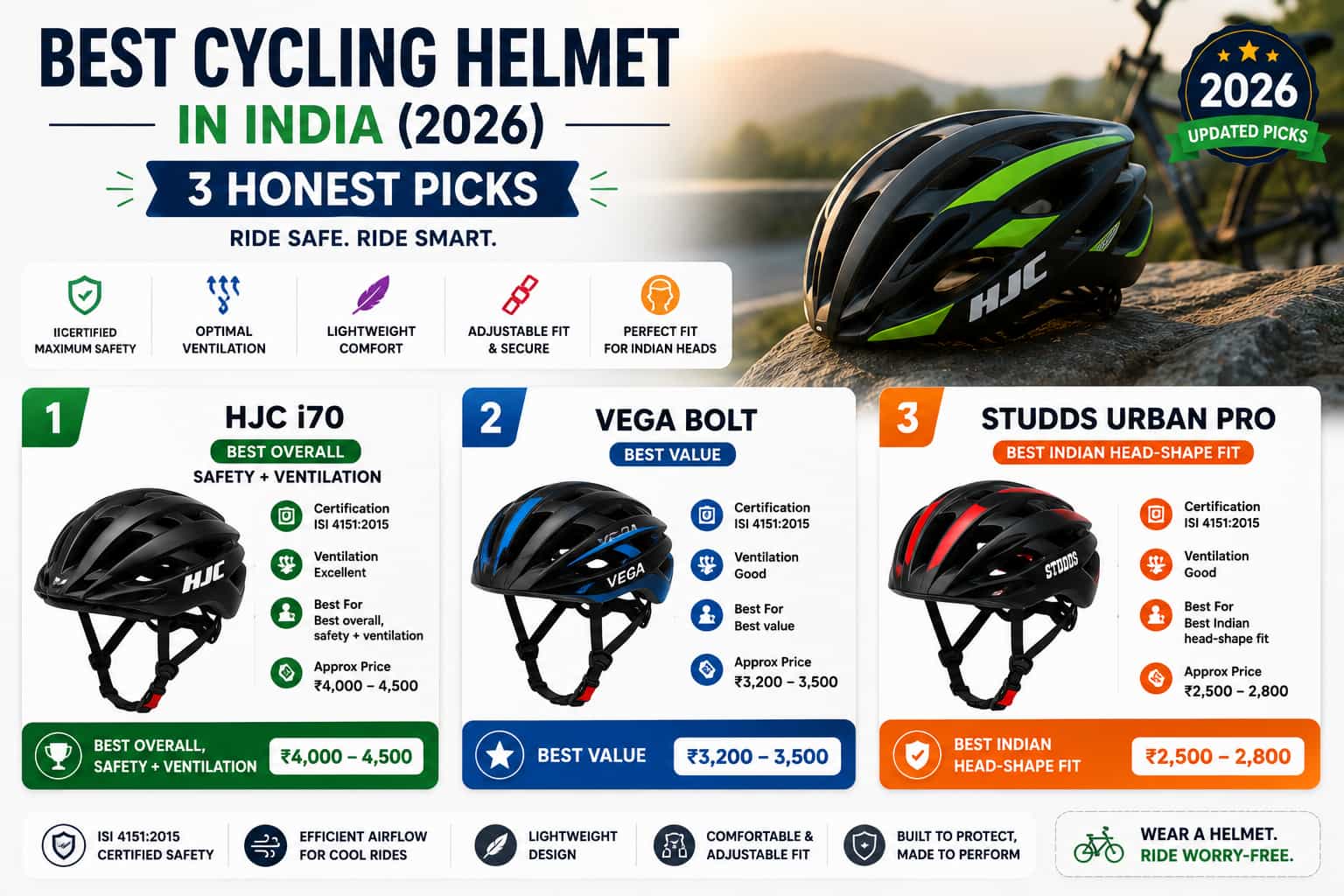 Best Cycling Helmets in India 2026
